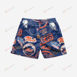 New York Mets Logo Rush Hawaiian Men Shorts Swim Trunks - Print Shorts