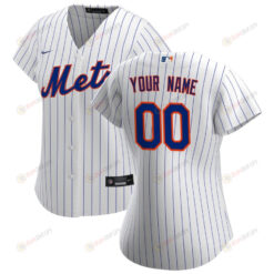New York Mets Women's Home Custom Jersey - White