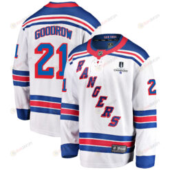 New York Rangers Barclay Goodrow 21 Away 2022 Stanley Cup Champions Breakaway Men Jersey - White