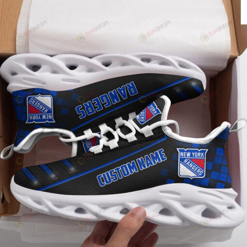 New York Rangers Custom Name Logo Pattern 3D Max Soul Sneaker Shoes