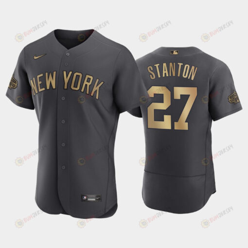 New York Yankees 27 Giancarlo Stanton 2022-23 All-Star Game Charcoal Jersey