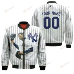 New York Yankees Aroldis Chapman 16 White 3D Custom Number Name For Yankees Fans Bomber Jacket 3D Printed