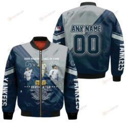 New York Yankees Derek Jeter 2 Signature Baseball Hall Of Fame Custom Number Name For Yankees Fans Bomber Jacket 3D Printed