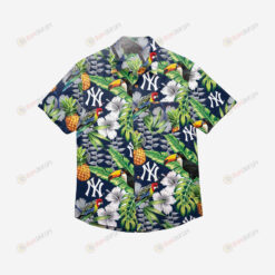 New York Yankees Floral Button Up Hawaiian Shirt