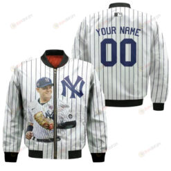 New York Yankees Gio Urshela White Custom Number Name For Yankees Fans Bomber Jacket 3D Printed