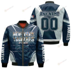 New York Yankees Go Yankees Signed Custom Number Name For Yankees Fans Bomber Jacket 3D Printed