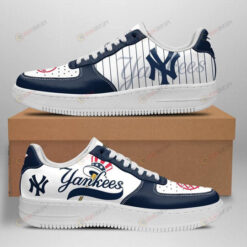 New York Yankees Logo Stripe Pattern Air Force 1 Printed