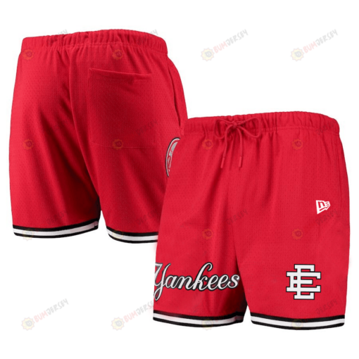 New York Yankees Team Standard Men Mesh Shorts - Red