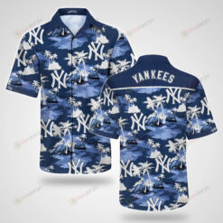 New York Yankees Tommy Bahama Curved Hawaiian Shirt
