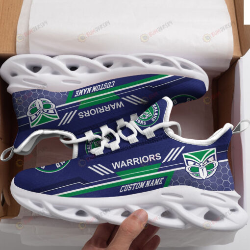 New Zealand Warriors Logo Custom Name Pattern 3D Max Soul Sneaker Shoes