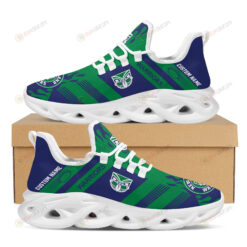 New Zealand Warriors Logo Custom Name Pattern 3D Max Soul Sneaker Shoes In Blue And Green