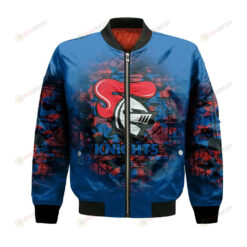 Newcastle Knights Bomber Jacket 3D Printed Camouflage Vintage