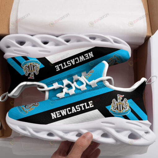 Newcastle United Logo Pattern Custom Name 3D Max Soul Sneaker Shoes