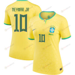 Neymar Jr 10 Brazil National Team 2022-23 Women Home Jersey