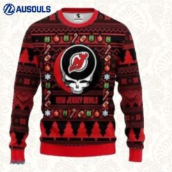 Nhl New Jersey Devils Grateful Dead Christmas Ugly Sweaters For Men Women Unisex