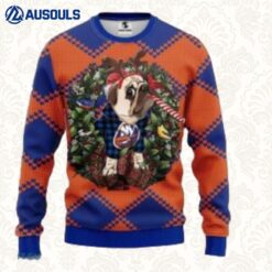Nhl New York Islanders Pug Dog Christmas Ugly Sweaters For Men Women Unisex