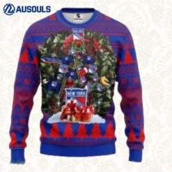 Nhl New York Rangers Tree Christmas Ugly Sweaters For Men Women Unisex