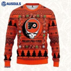 Nhl Philadelphia Flyers Grateful Dead Christmas Ugly Sweaters For Men Women Unisex
