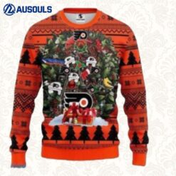 Nhl Philadelphia Flyers Tree Christmas Ugly Sweaters For Men Women Unisex
