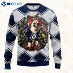 Nhl Winnipeg Jets Pug Dog Christmas Ugly Sweaters For Men Women Unisex