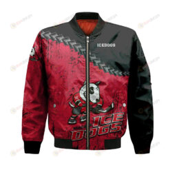 Niagara IceDogs Bomber Jacket 3D Printed Grunge Polynesian Tattoo