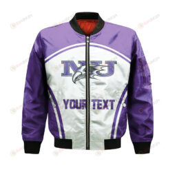 Niagara Purple Eagles Bomber Jacket 3D Printed Custom Text And Number Curve Style Sport