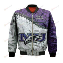 Niagara Purple Eagles Bomber Jacket 3D Printed Grunge Polynesian Tattoo