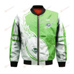 Niagara River Lions Bomber Jacket 3D Printed Flame Ball Pattern