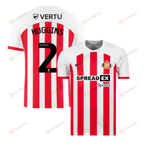 Niall Huggins 2 Sunderland A.F.C 2023-24 Home Men Jersey - White