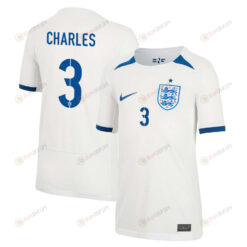 Niamh Charles 3 England 1 Star Women's National Team 2023-24 World Cup Home Jersey