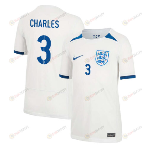 Niamh Charles 3 England Women's National Team 2023-24 World Cup Home Jersey