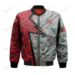 Nicholls Colonels Bomber Jacket 3D Printed Abstract Pattern Sport