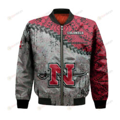 Nicholls Colonels Bomber Jacket 3D Printed Grunge Polynesian Tattoo