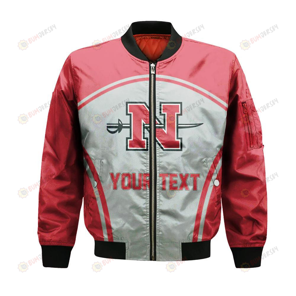 Nicholls State Colonels Bomber Jacket 3D Printed Custom Text And Number Curve Style Sport