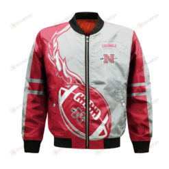 Nicholls State Colonels Bomber Jacket 3D Printed Flame Ball Pattern