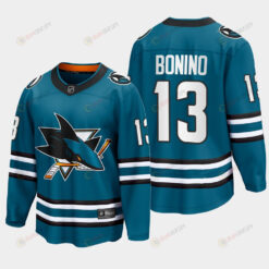 Nick Bonino 13 San Jose Sharks 2022-23 Home The Evolve Teal Jersey