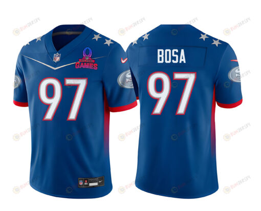 Nick Bosa 97 49Ers Pro Bowl 2023 Patch Men Jersey - Blue