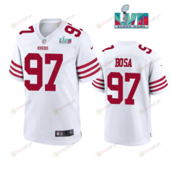 Nick Bosa 97 San Francisco 49Ers Super Bowl LVII Men's Jersey- White