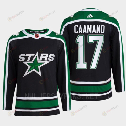 Nick Caamano 17 Reverse Retro 2.0 2022 Dallas Stars Black Jersey Pro Primegreen