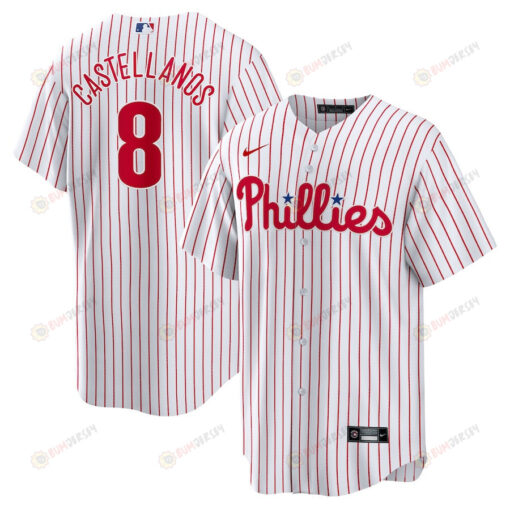 Nick Castellanos 8 Philadelphia Phillies Men Jersey - White