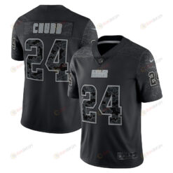 Nick Chubb 24 Cleveland Browns RFLCTV Limited Jersey - Black