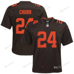 Nick Chubb 24 Cleveland Browns YOUTH Alternate Game Jersey - Brown
