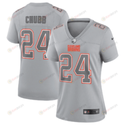 Nick Chubb Cleveland Browns Women's Atmosphere Fashion Game Jersey - Gray