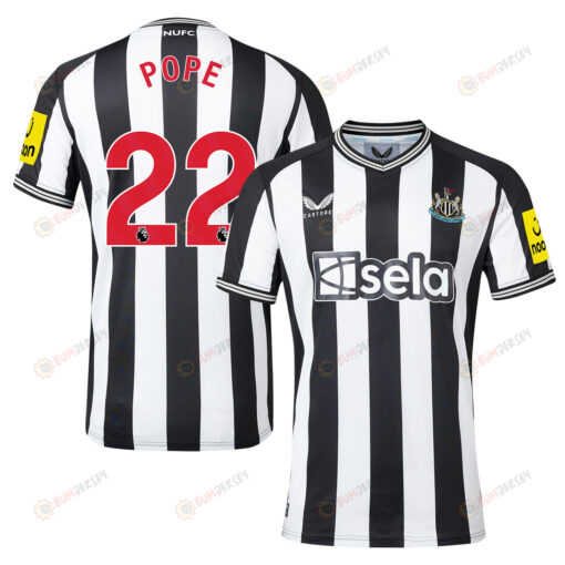 Nick Pope 22 Newcastle United 2023-24 Premier League Home Men Jersey - White