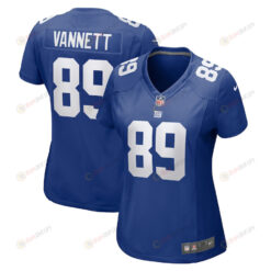 Nick Vannett 89 New York Giants Women's Home Game Player Jersey - Royal