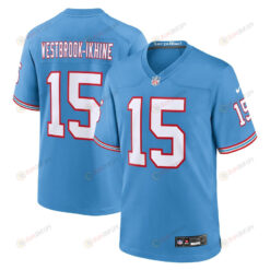 Nick Westbrook-Ikhine 15 Tennessee Titans Oilers Throwback Alternate Game Men Jersey - Light Blue