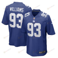 Nick Williams 93 New York Giants Game Player Jersey - Royal