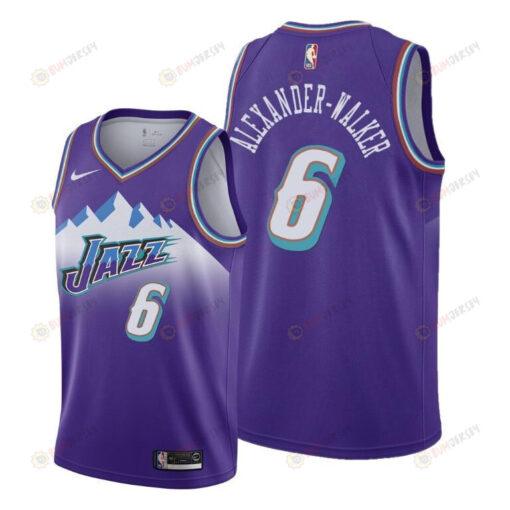 Nickeil Alexander-Walker 6 Utah Jazz Classic Edition Purple Jersey 2022 Trade - Men Jersey