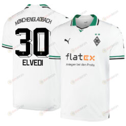 Nico Elvedi 30 Borussia M?nchengladbach 2023-24 Home Men Jersey - White