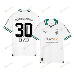 Nico Elvedi 30 Borussia M?nchengladbach 2023-24 Home YOUTH Jersey - White